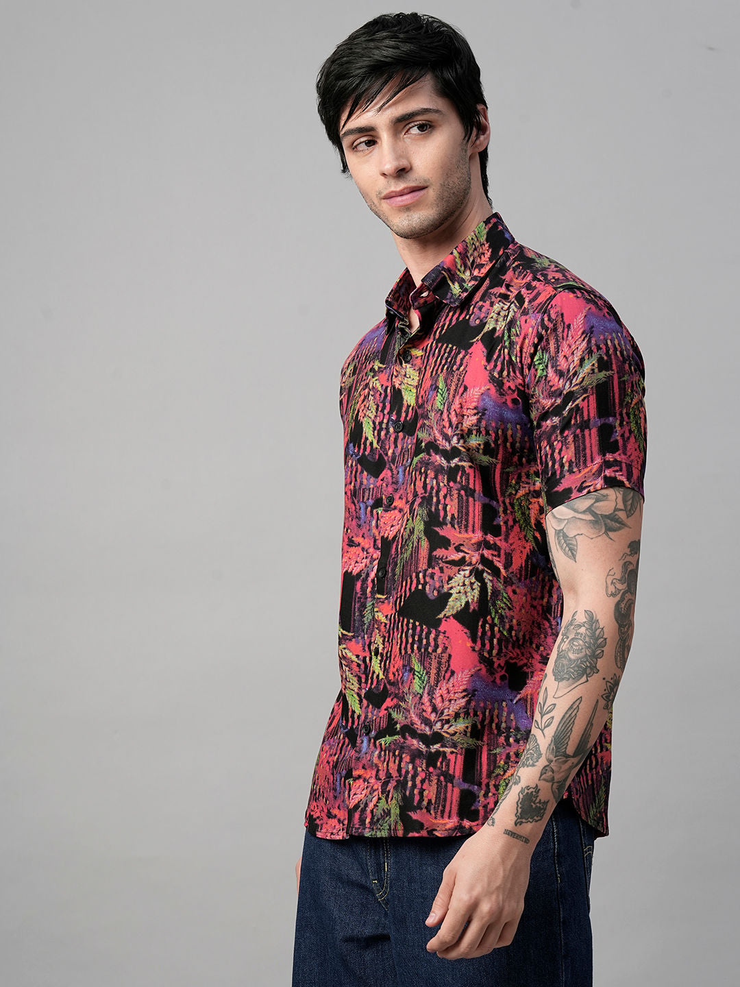 Tarn Abstract Printed Half Sleeve Shirt for Men