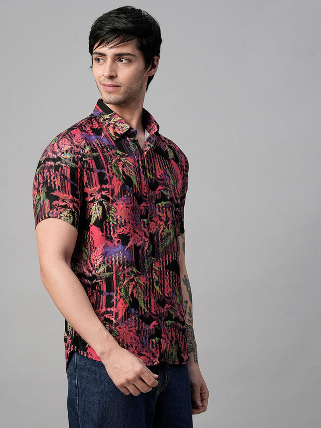 Tarn Abstract Printed Half Sleeve Shirt for Men