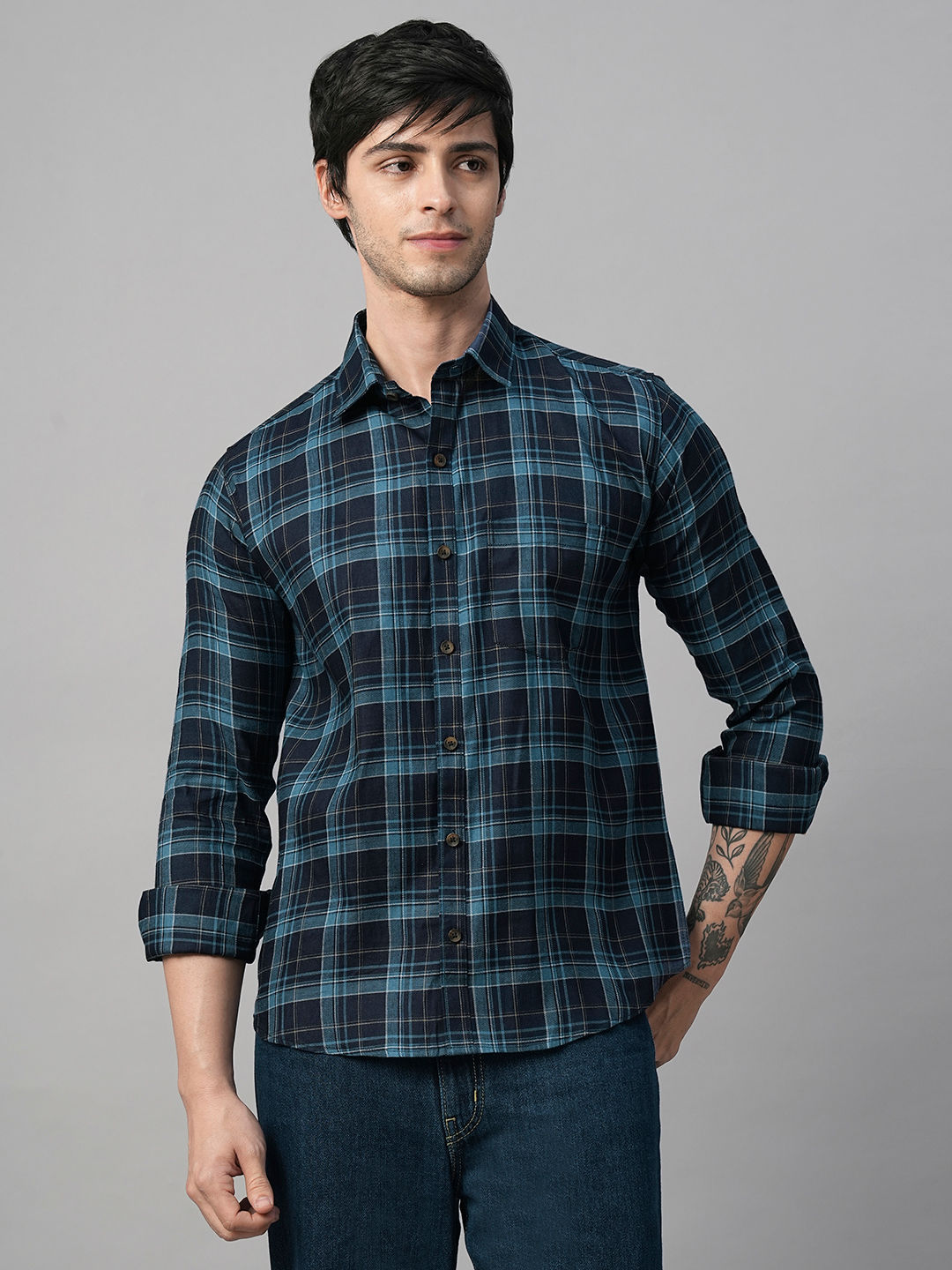 Jackim Cotton Checked Shirt for Men