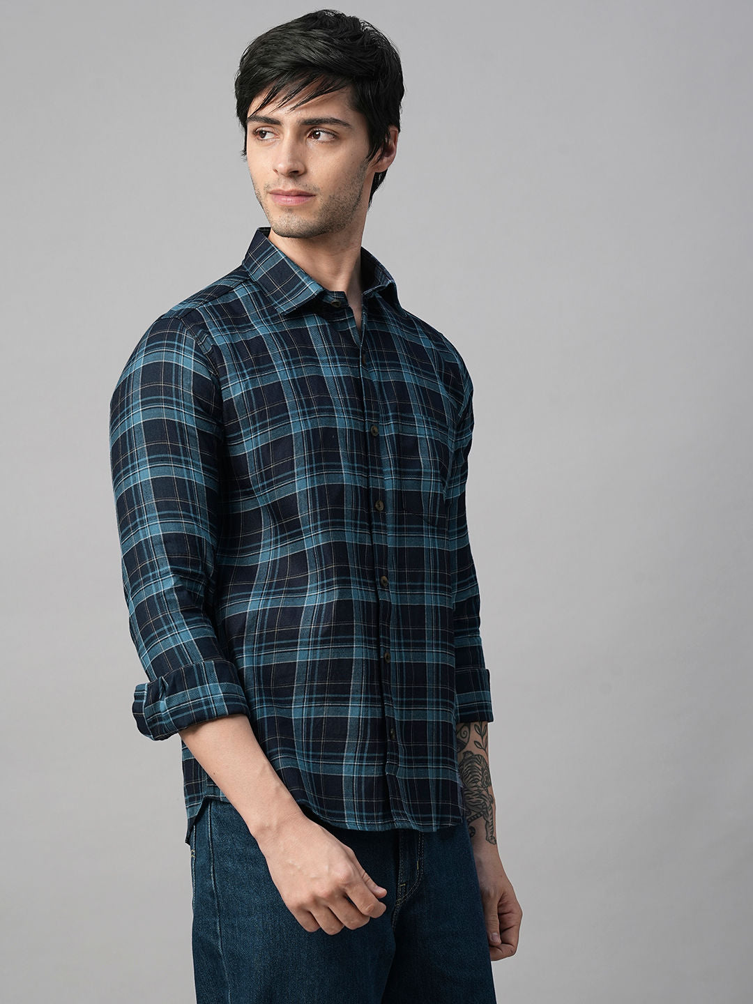 Jackim Cotton Checked Shirt for Men