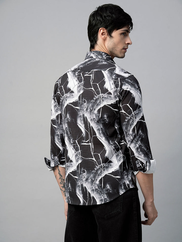 Menton Abstract Printed Shirts for Men