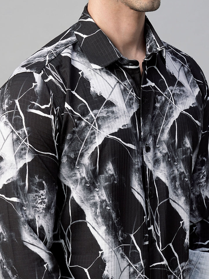 Menton Abstract Printed Shirts for Men