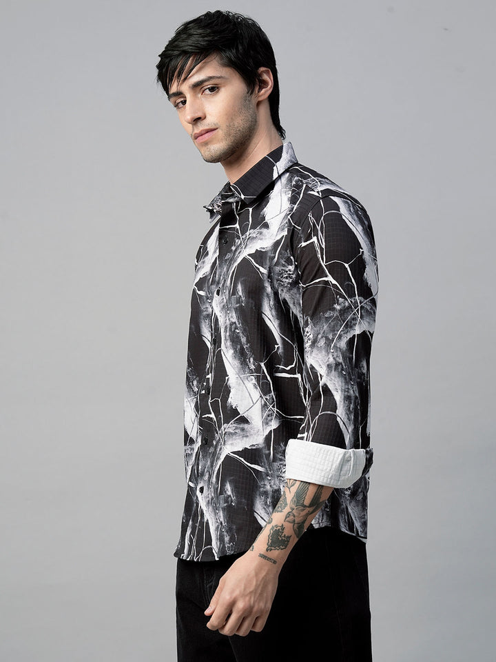 Menton Abstract Printed Shirts for Men