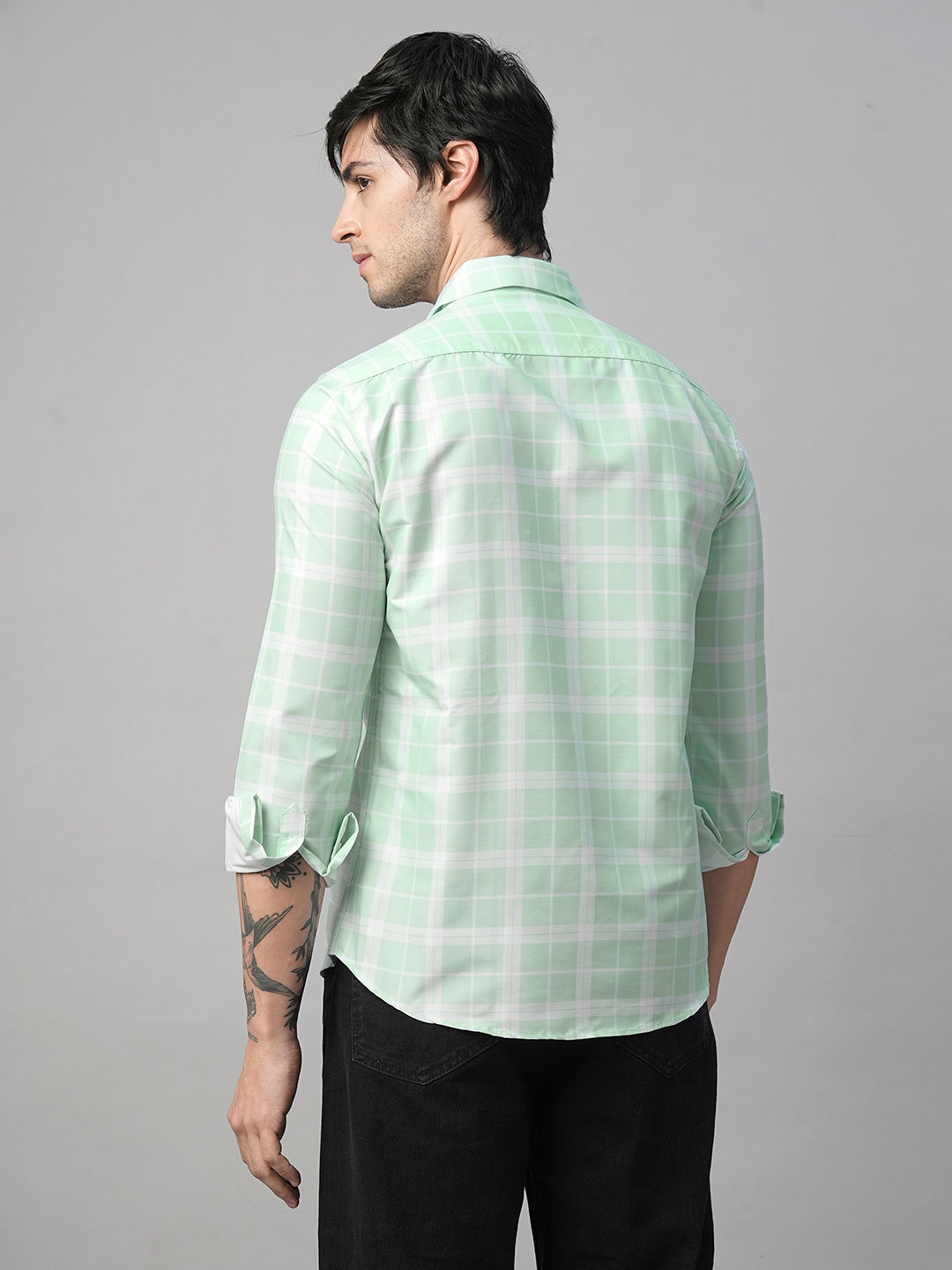 Mediterranean Cotton Checked Shirt for Men