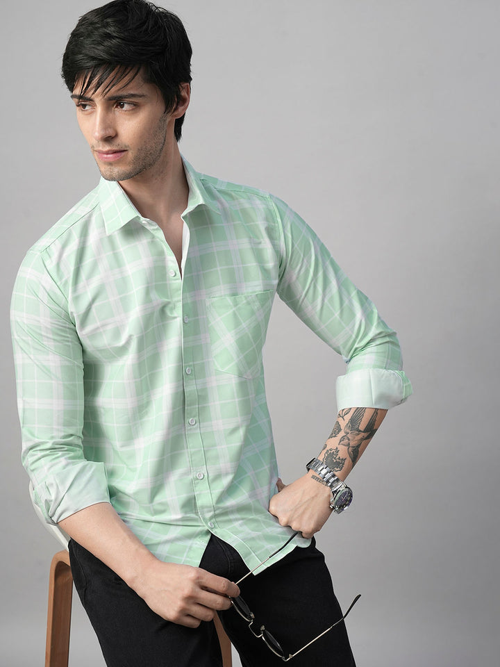 Mediterranean Checked Men's Shirt