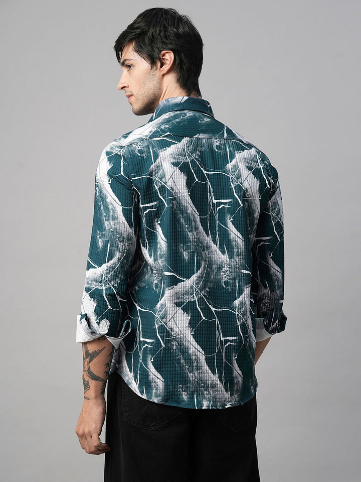 Azur Abstract Printed Shirts for Men