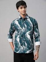 Azur Abstract Printed Shirts for Men 3