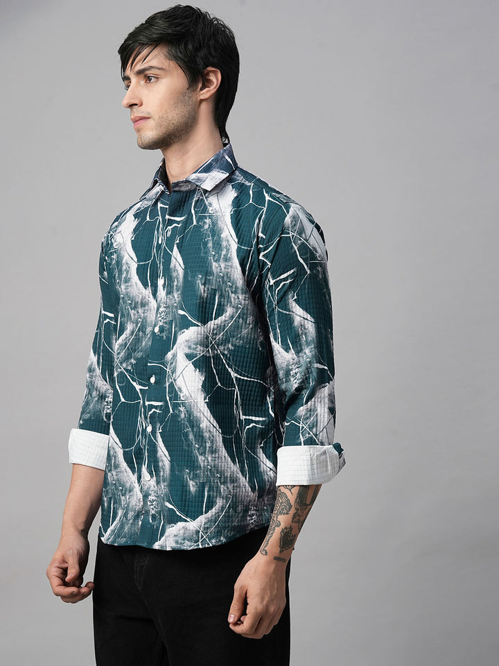 Azur Abstract Printed Shirts for Men