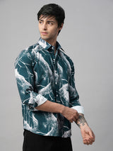 Azur Abstract Printed Shirts for Men 5