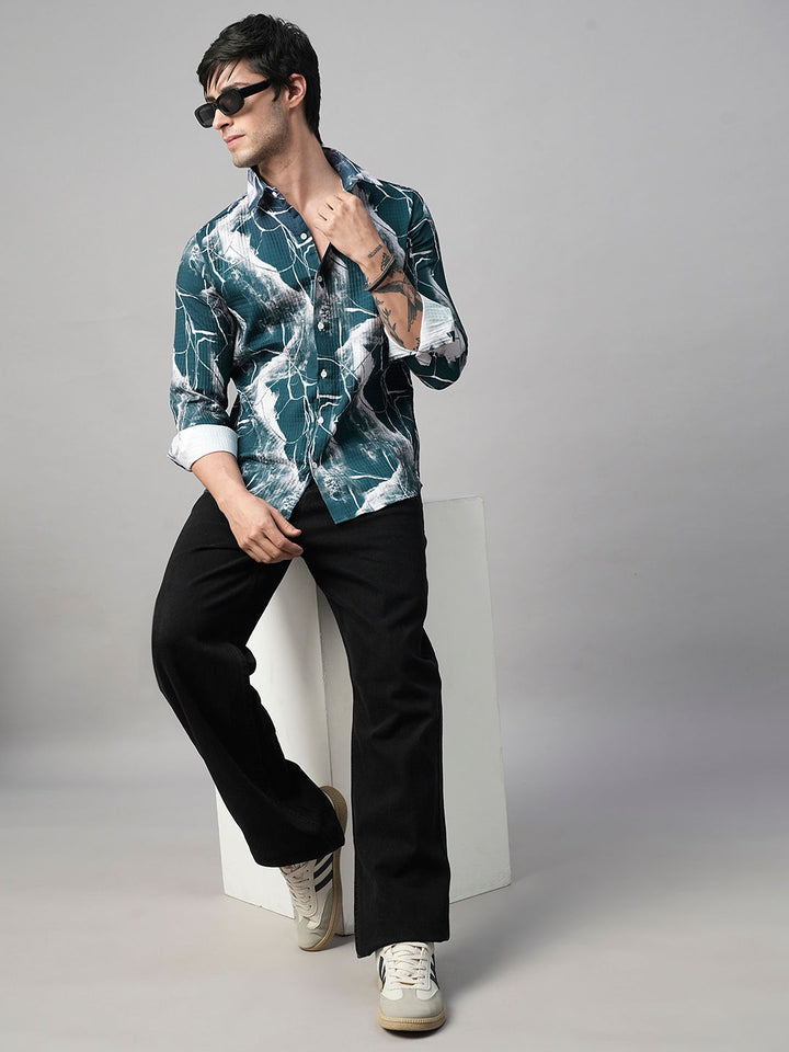 Azur Abstract Printed Shirts for Men