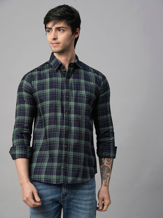 Mason checked cotton shirt for men, alternate view