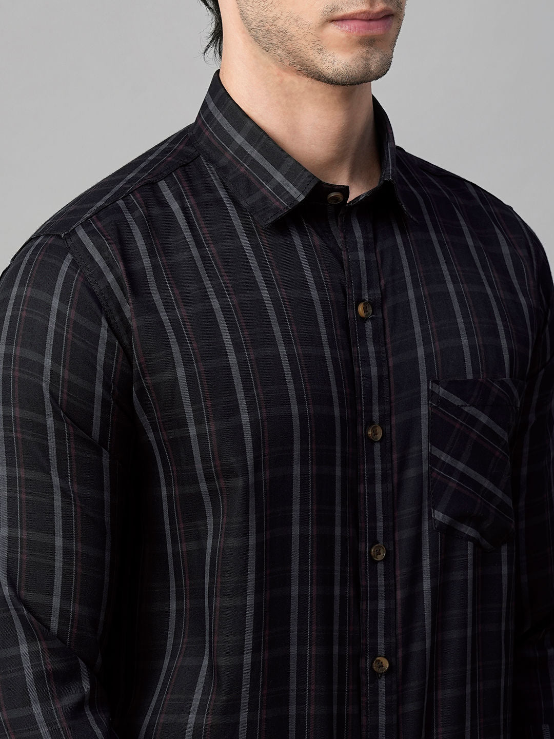 Truto Checked Cotton Shirt for Men