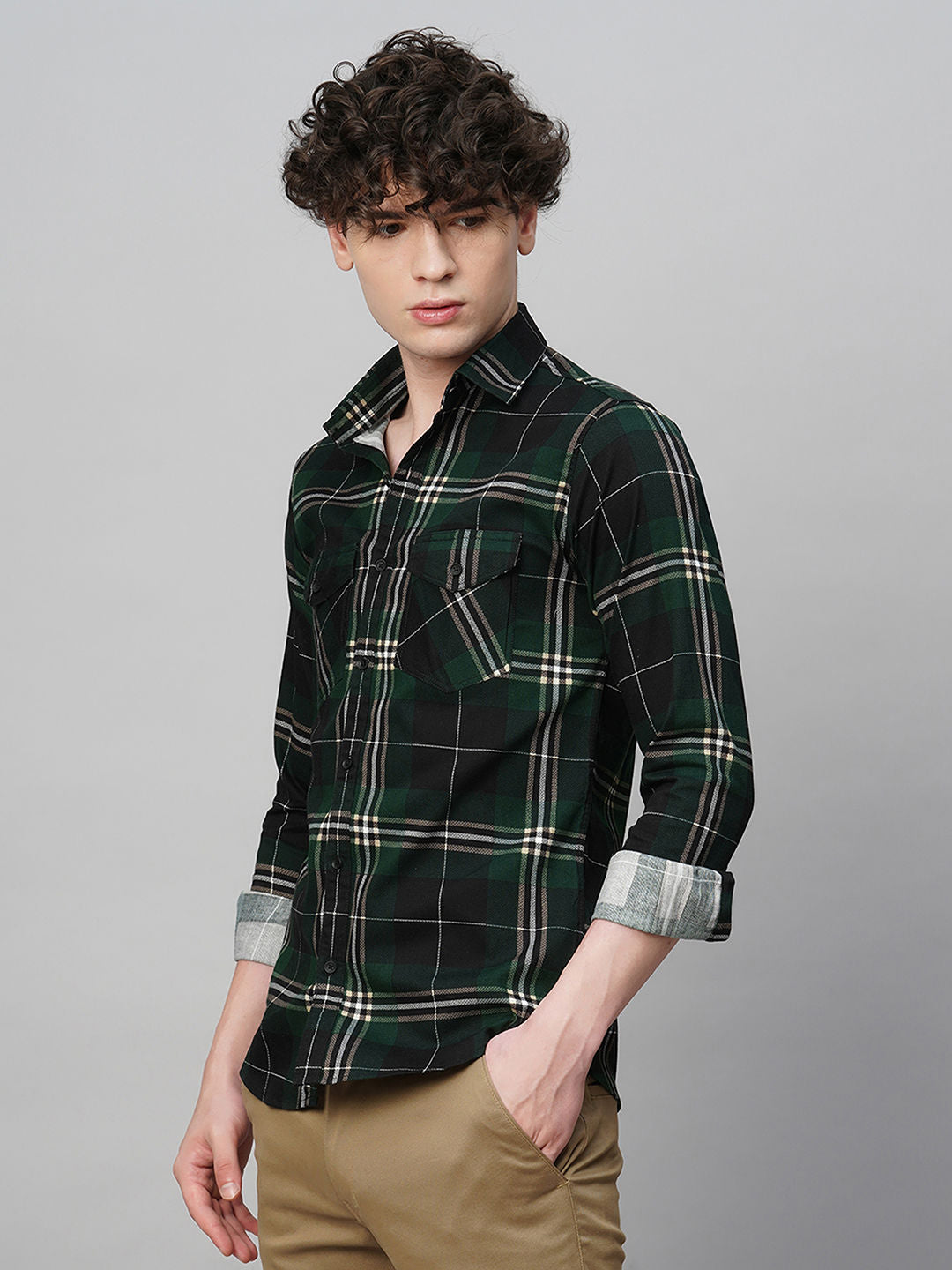 Eclectic Cotton Checked Shirt for Men