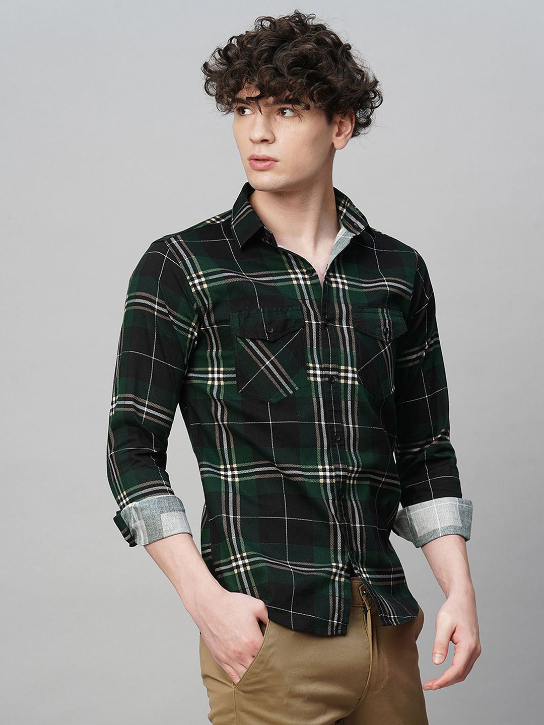 Eclectic Cotton Checked Shirt for Men