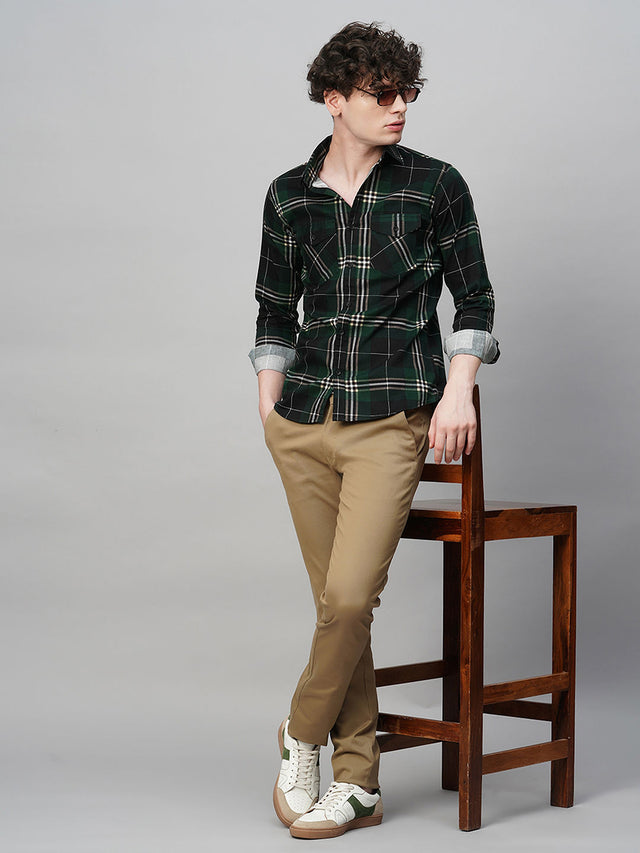 Eclectic Cotton Checked Shirt for Men