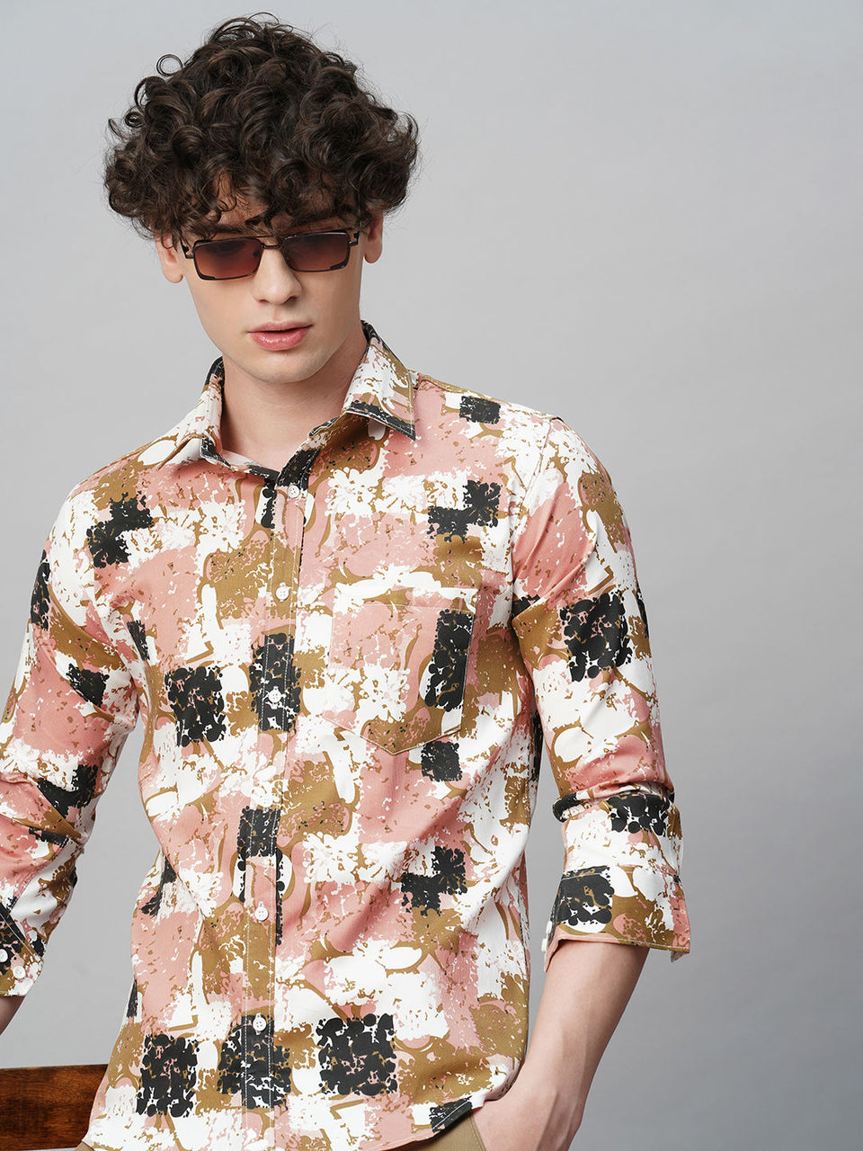Bold Cotton Blend Printed Shirt for Men