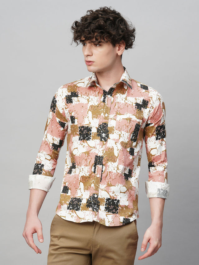 Bold Cotton Blend Printed Shirt for Men