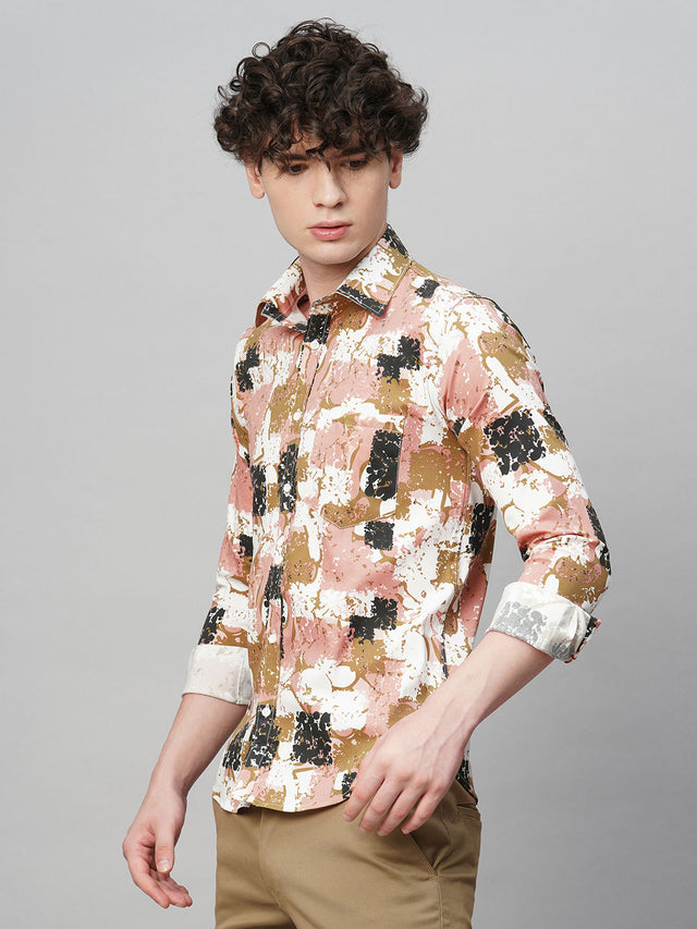 Bold Cotton Blend Printed Shirt for Men