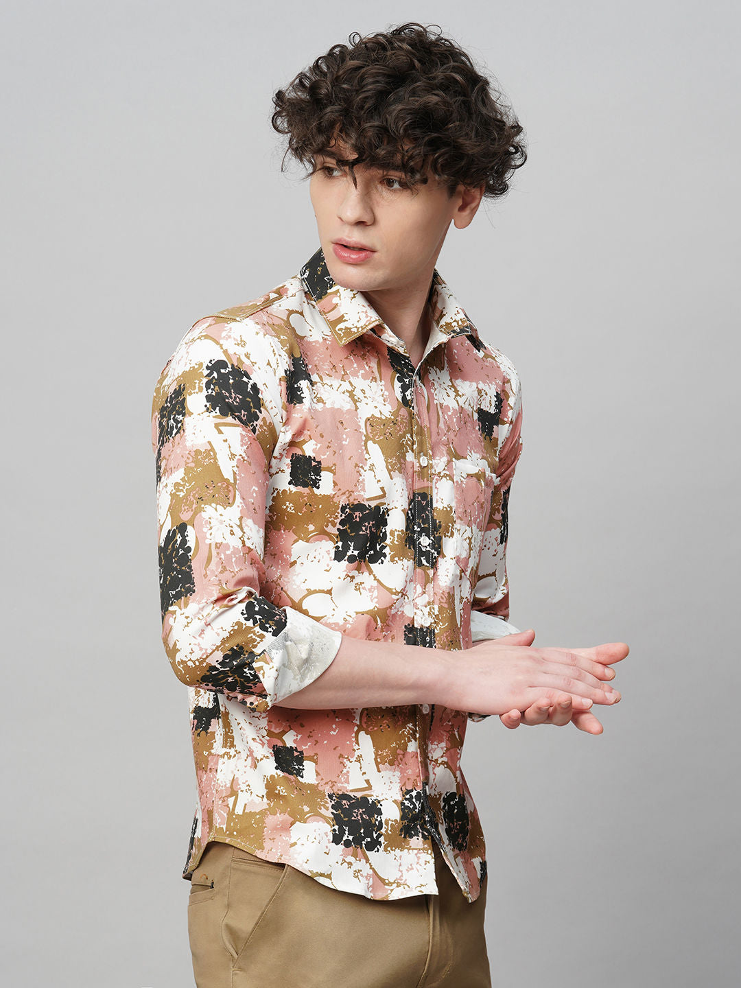 Bold Cotton Blend Printed Shirt for Men