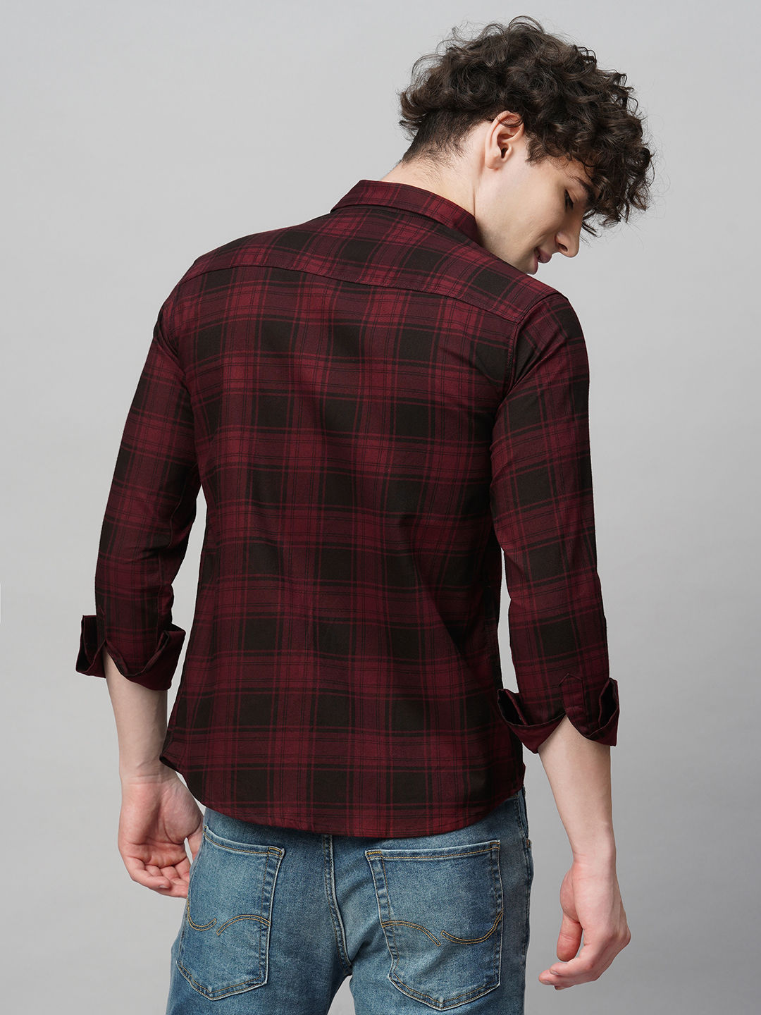 Nautical Checked Cotton Shirt for Men