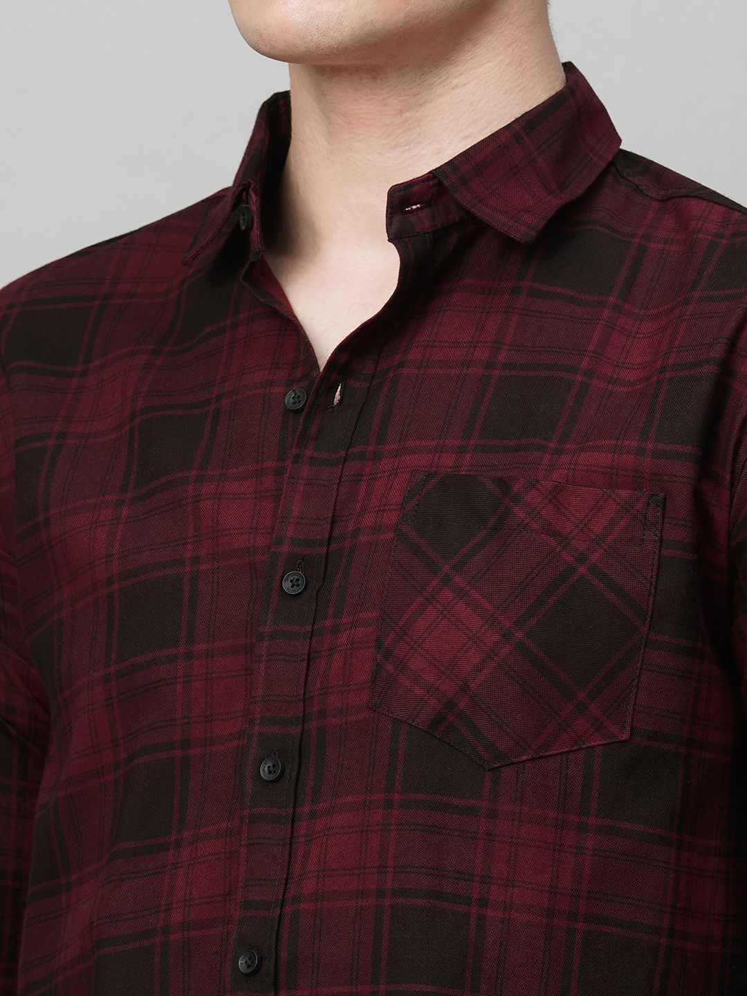 Nautical Checked Cotton Shirt for Men