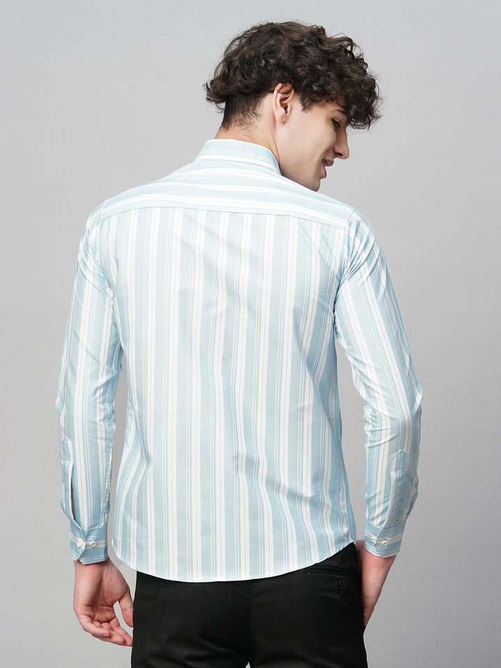 Dynamic Striped Men's Shirt