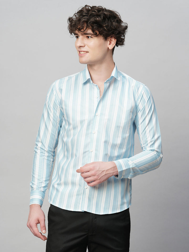 Dynamic Striped Men's Shirt