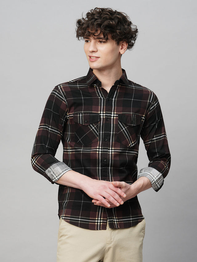 Urban Checked Cotton Shirt for Men - TB_483