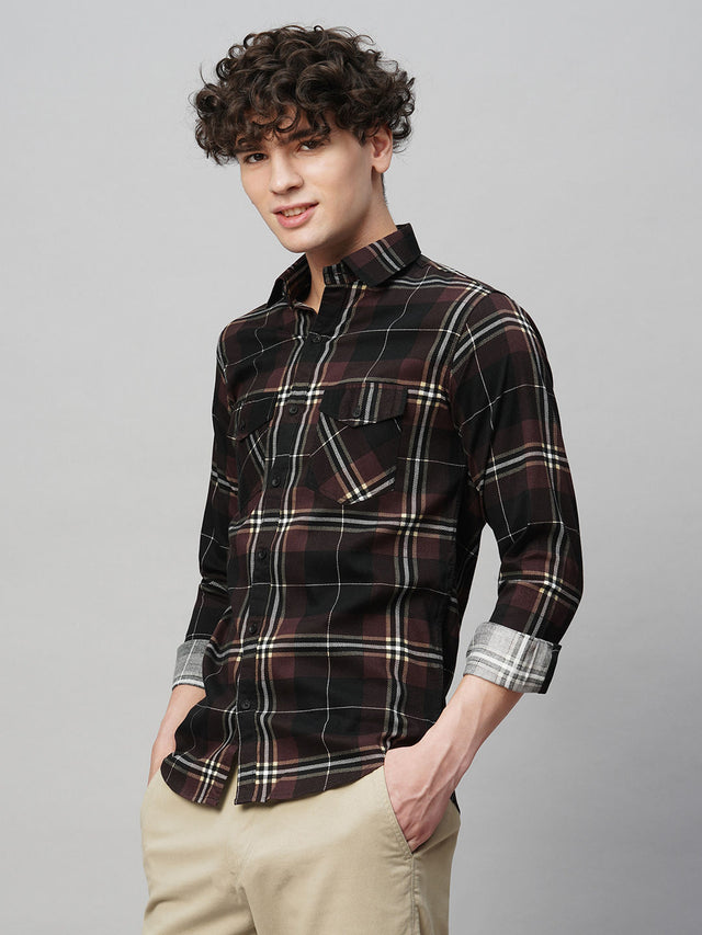 Urban Checked Cotton Shirt for Men - TB_483