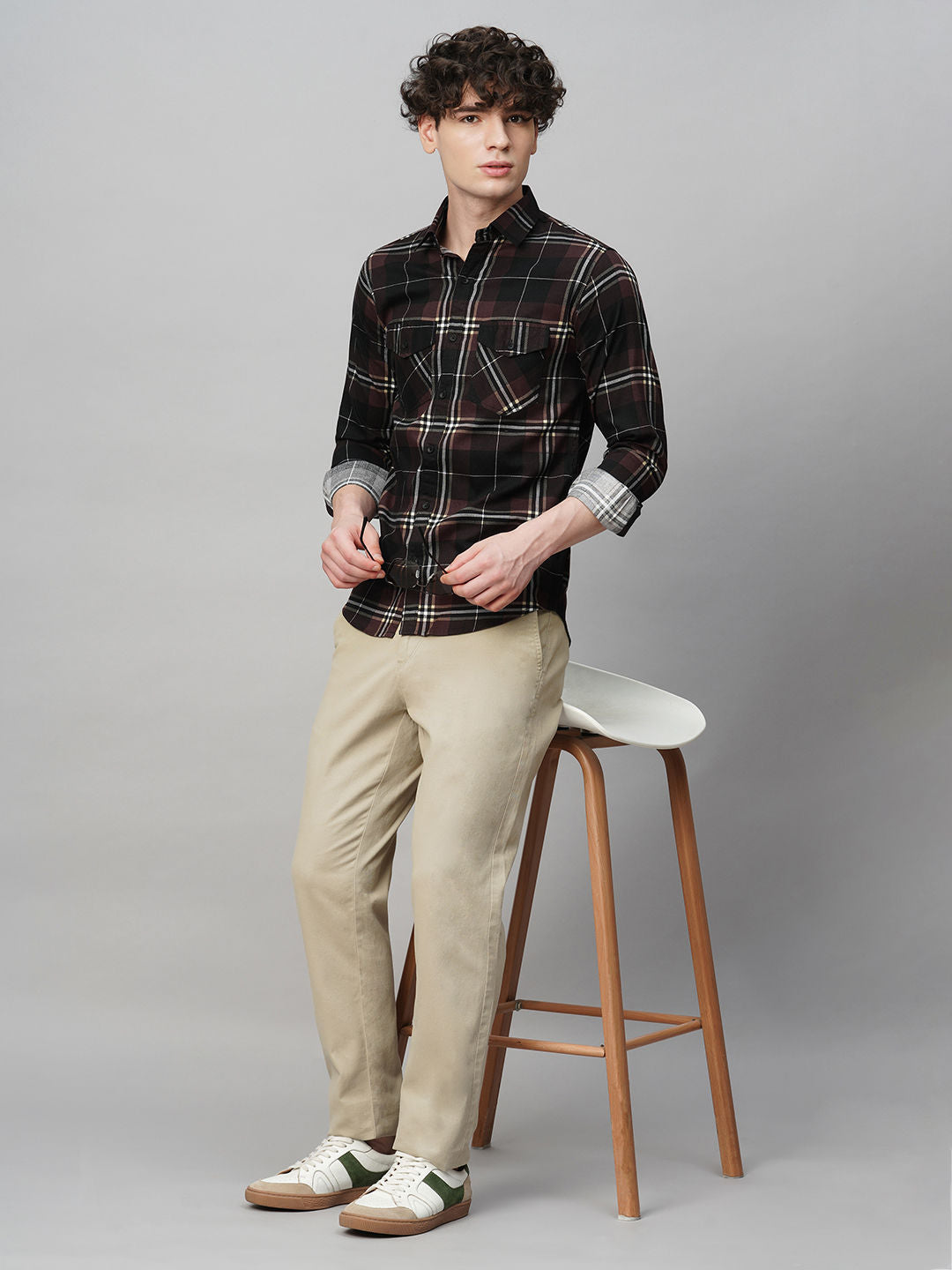 Urban Checked Cotton Shirt for Men - TB_483
