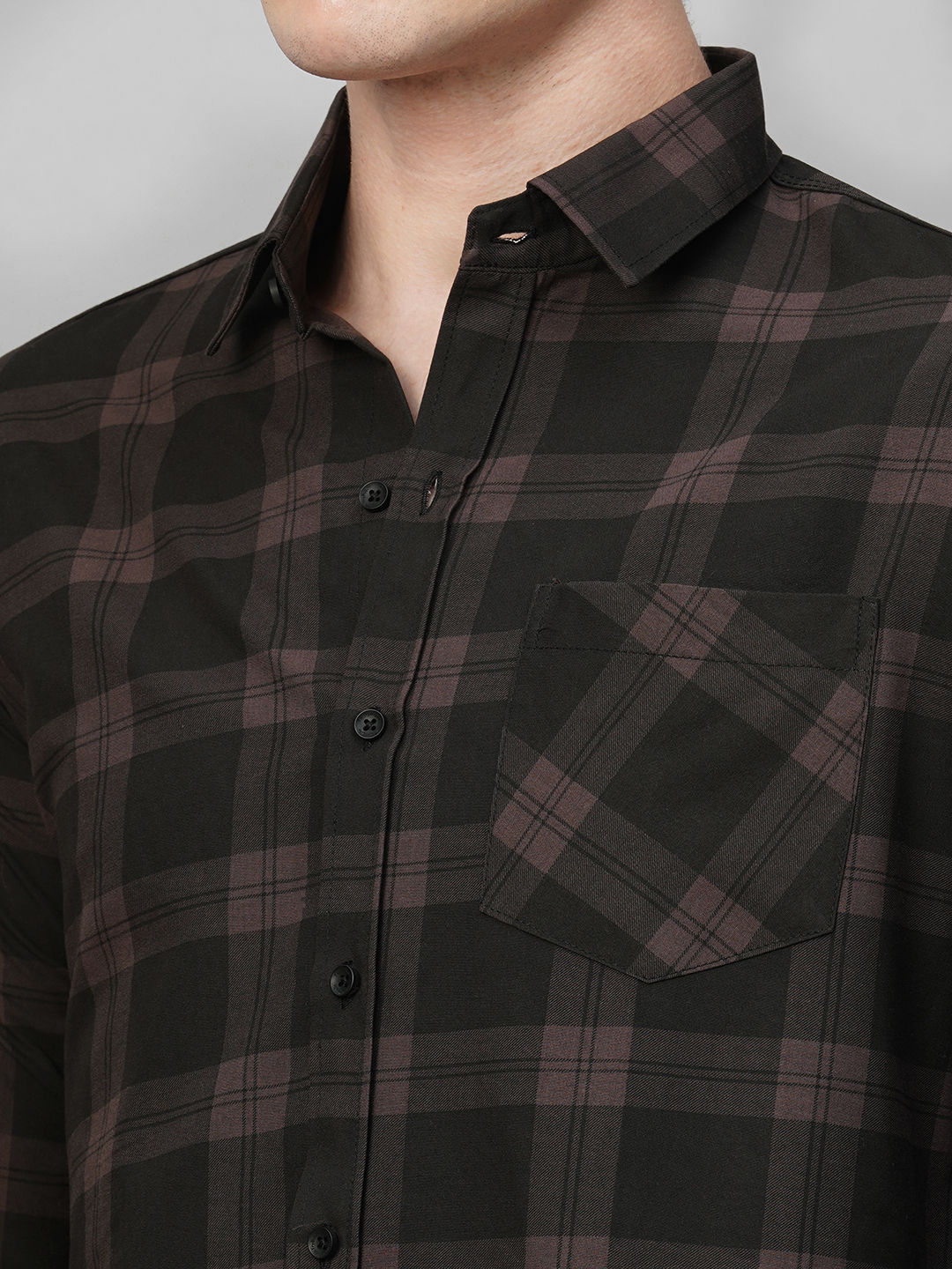 Fashionable Cotton Checked Shirt for Men