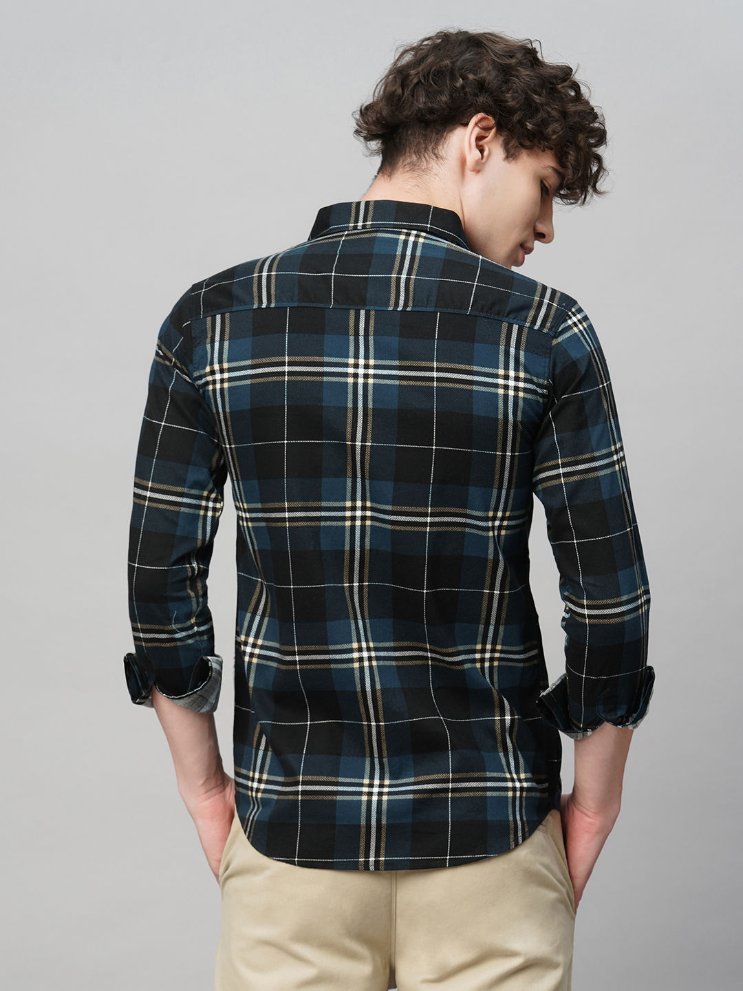 Contemporary Cotton Checked Shirt for Men