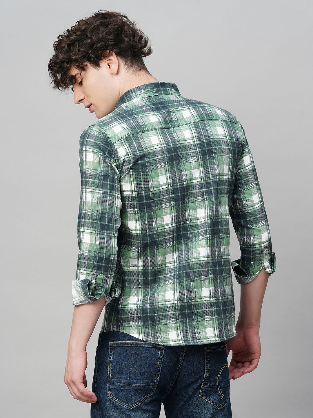 Apex Cotton Checked Shirt for Men