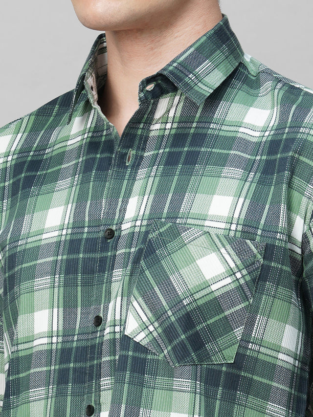 Apex Cotton Checked Shirt for Men