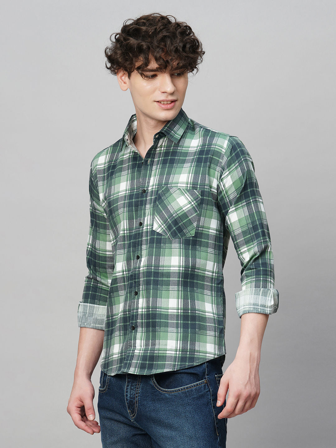 Apex Cotton Checked Shirt for Men