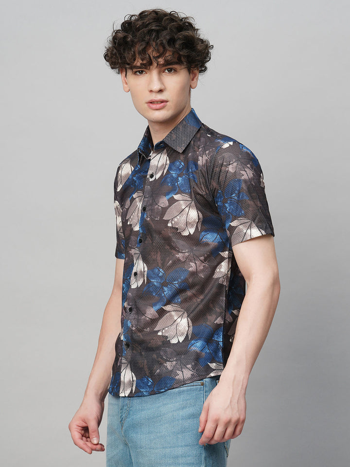 Iconic Printed Half Sleeves Men's Shirt