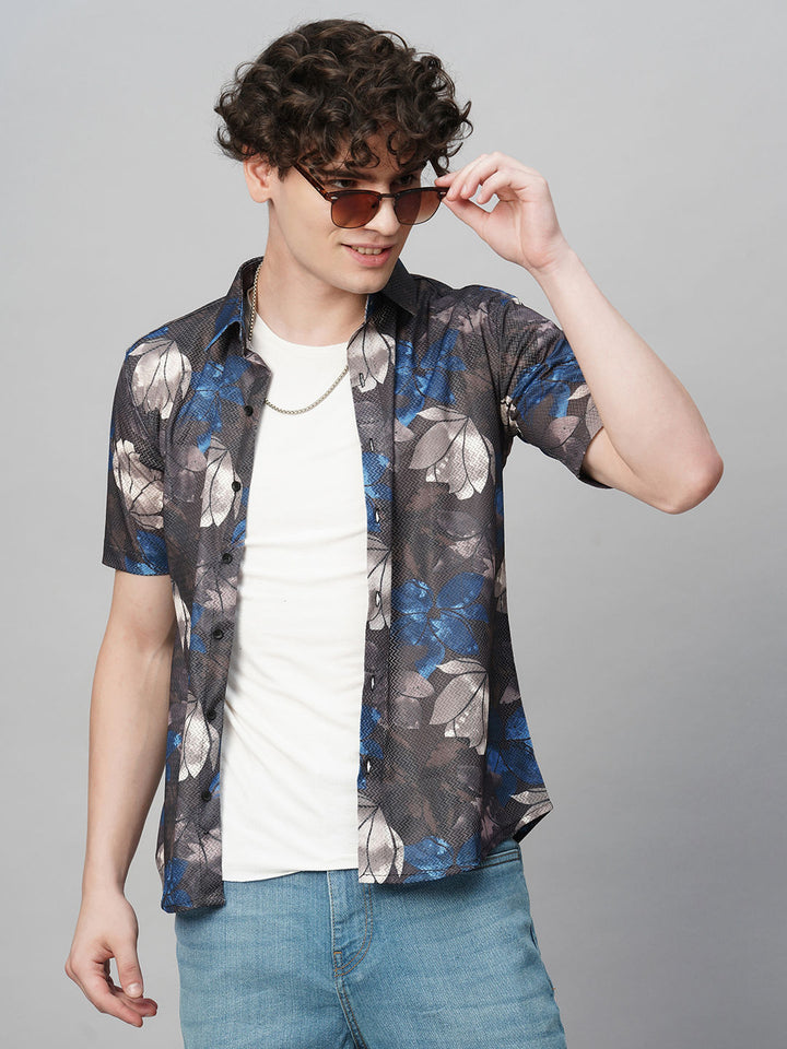 Iconic Printed Half Sleeves Men's Shirt