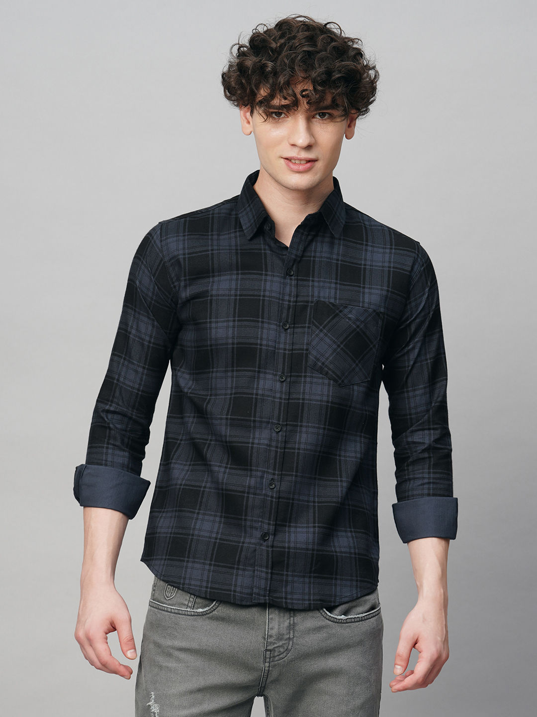 Intrepid Cotton Checked Shirt for Men