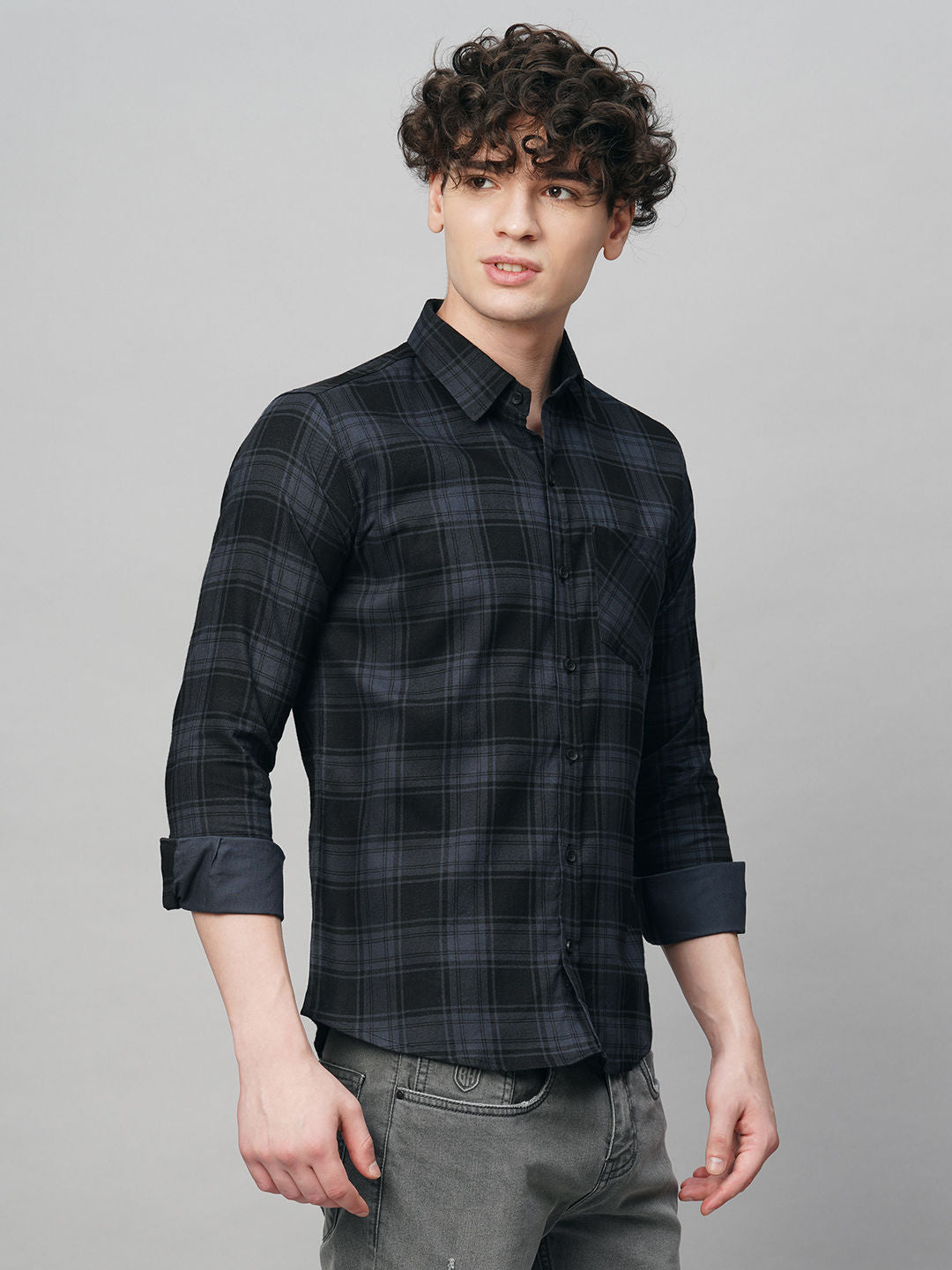 Intrepid Cotton Checked Shirt for Men