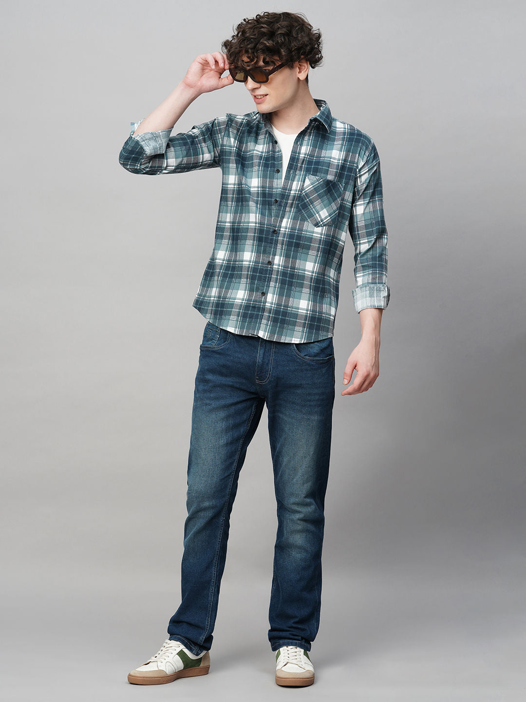 Versatile Checked Cotton Shirt for Men - TB_461