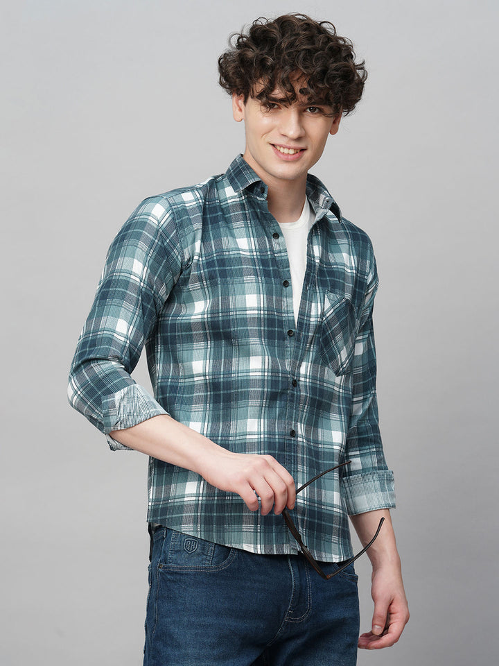 Versatile Checked Men's Shirt