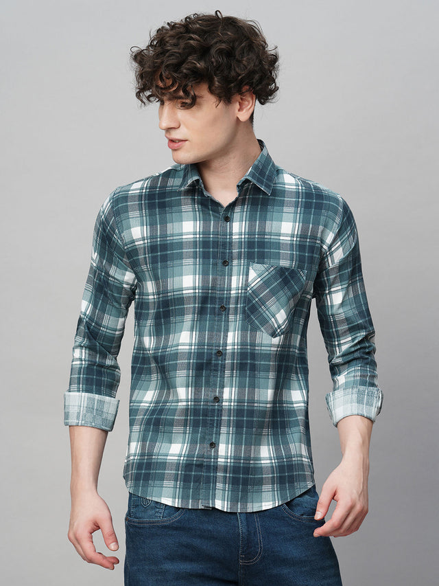 Versatile Checked Cotton Shirt for Men - TB_461