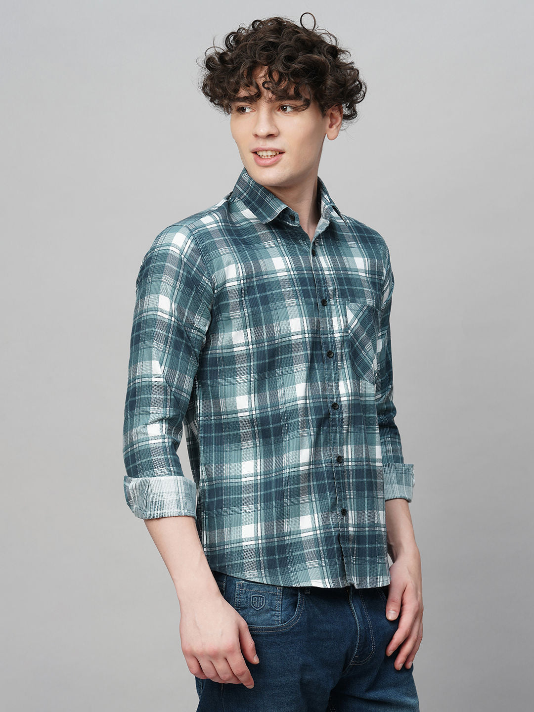 Versatile Checked Cotton Shirt for Men - TB_461