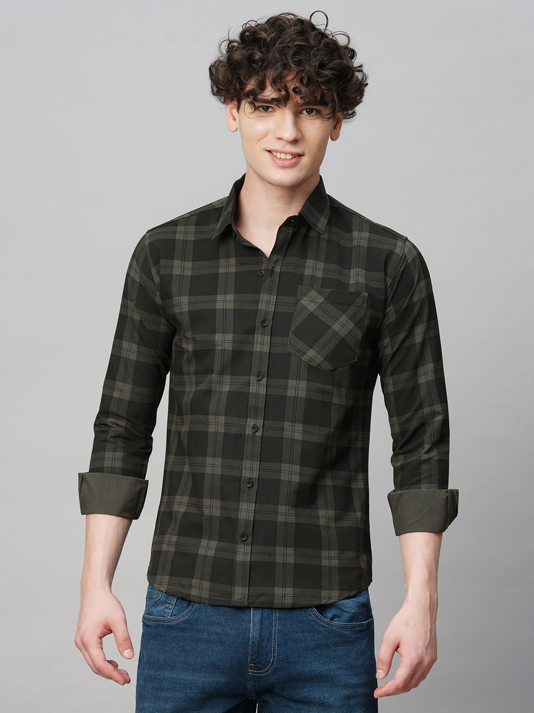 Dapper Cotton Checked Shirt for Men