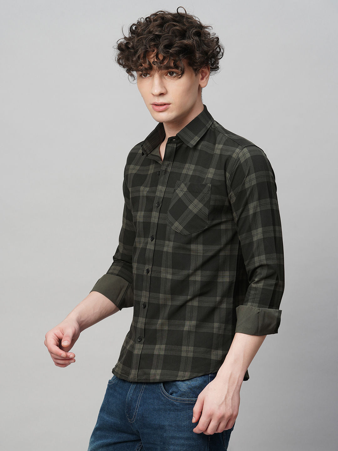 Dapper Cotton Checked Shirt for Men