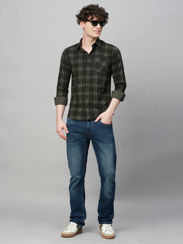 Dapper Cotton Checked Shirt for Men