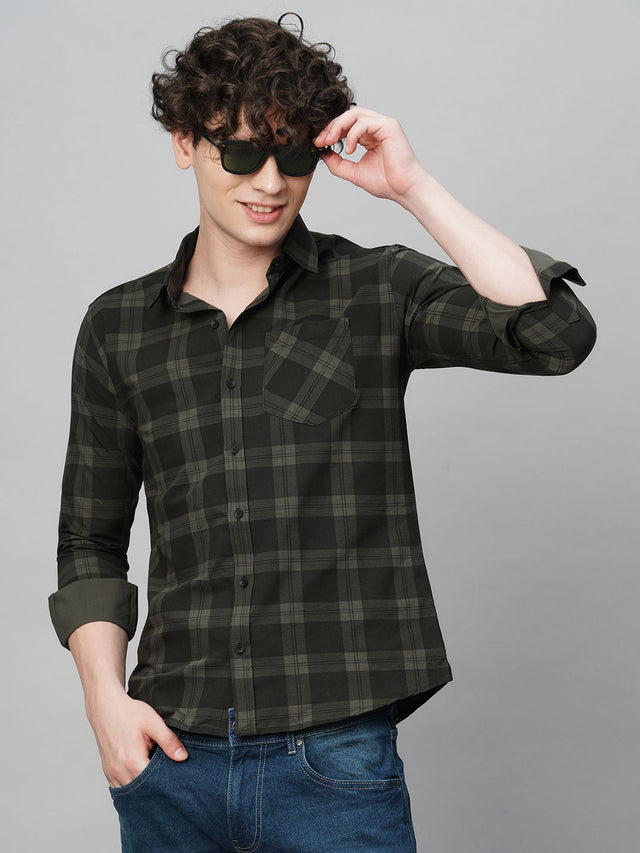 Dapper Cotton Checked Shirt for Men