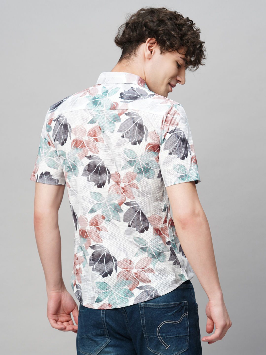 Debonair Cotton Blend Printed Half Sleeves Shirt for Men