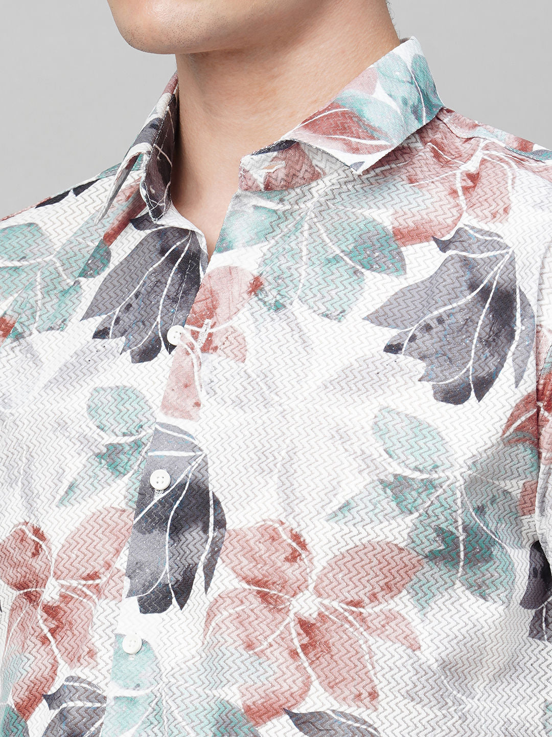 Debonair Cotton Blend Printed Half Sleeves Shirt for Men