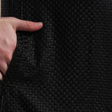 Men Black Textured Embroidered Kurta | Mandarin Collar | Straight Fit 6